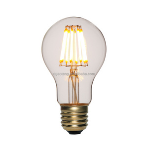 LED Filament Bulb 4W 6W 7W 8W Glass A60 A19 COB LED Light Amber Clear Edison Bulb E27 B22 E26 Classic Equal 40W Incandescent Lam