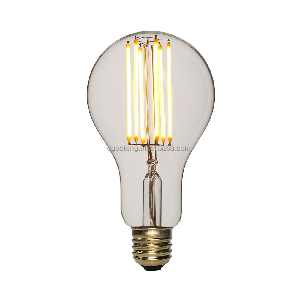 LED Filament Bulb 4W 6W 7W 8W Glass A60 A19 COB LED Light Amber Clear Edison Bulb E27 B22 E26 Classic Equal 40W Incandescent Lam