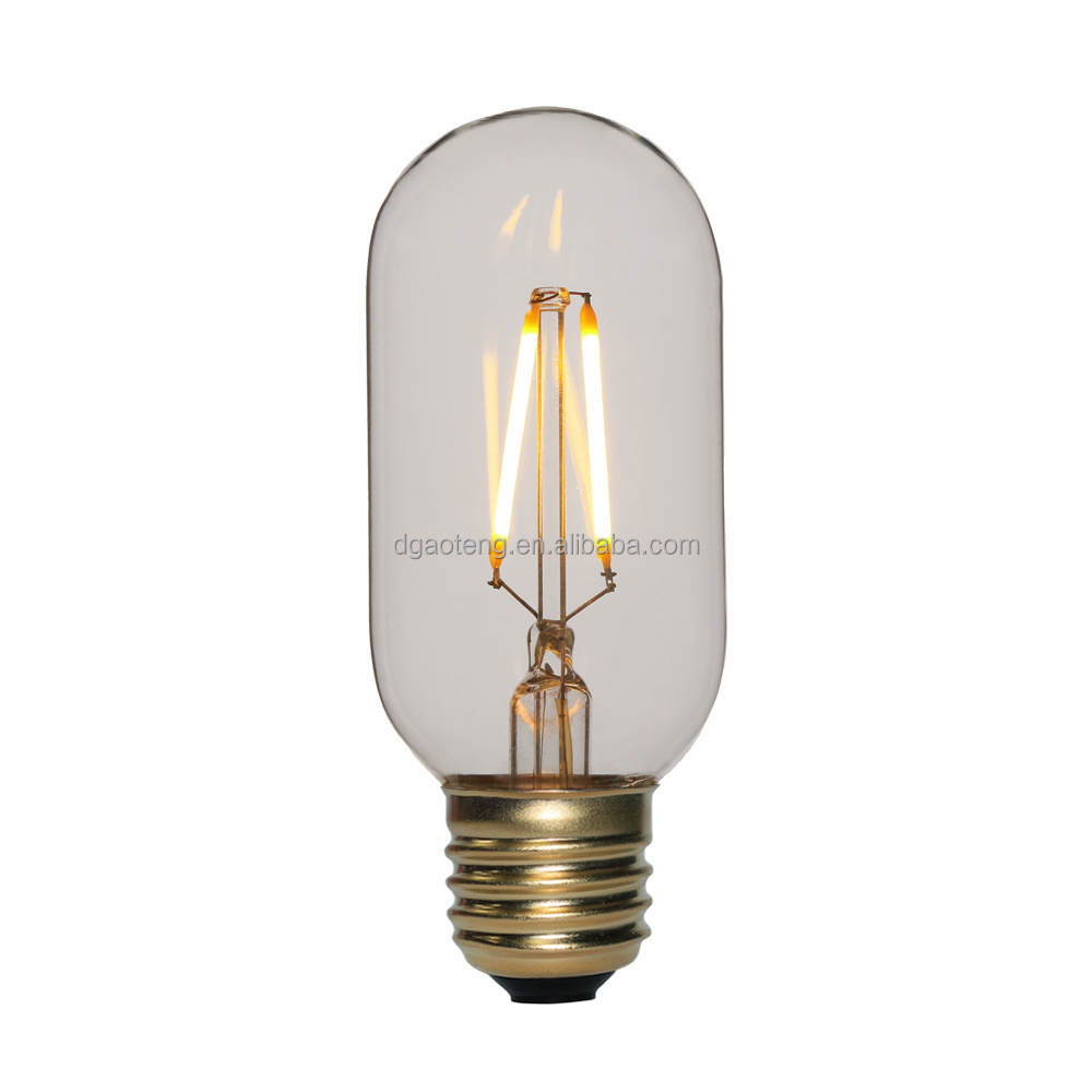 Soft LED Filament Bulb T45 E26 E27 for Lighting 4W Clear