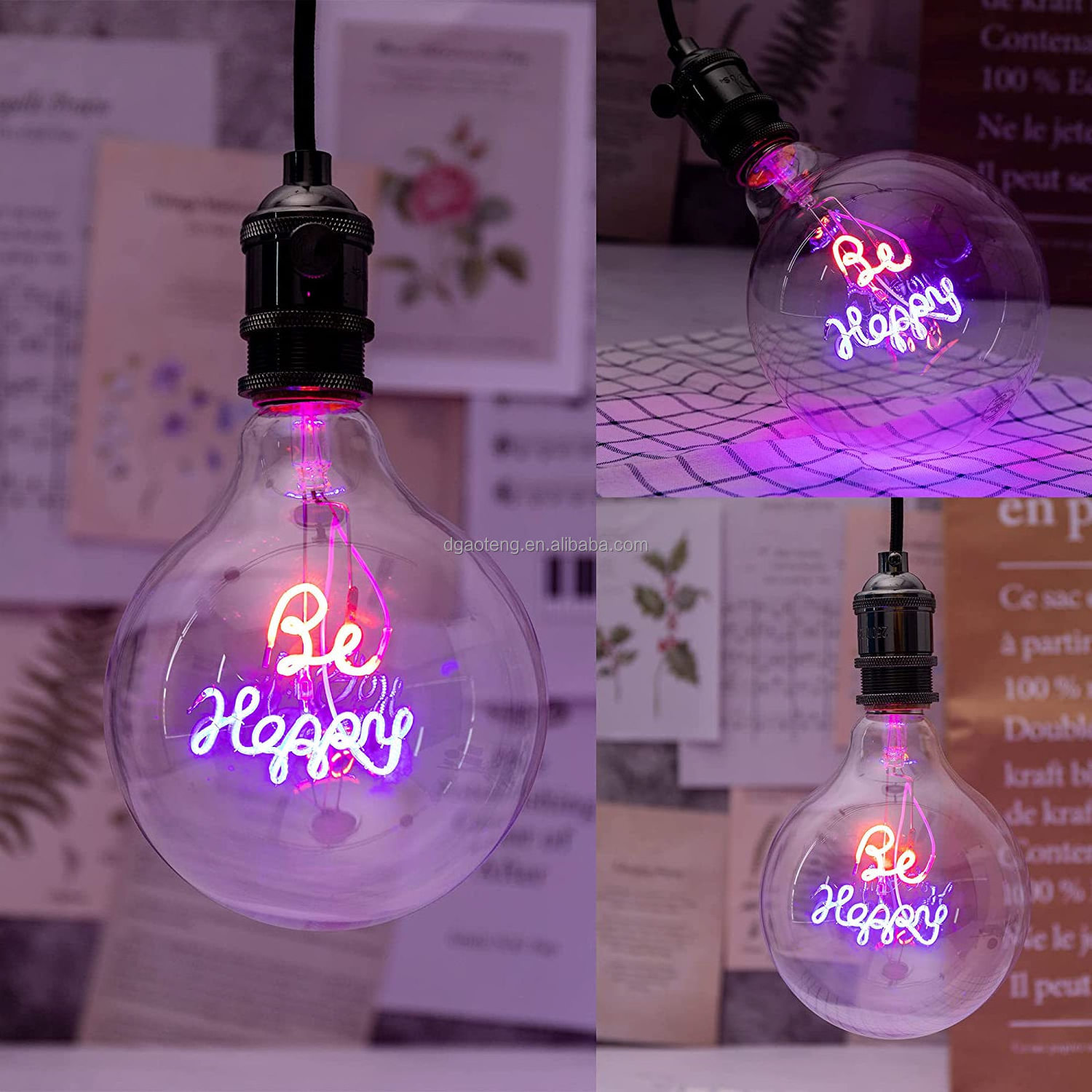 letter decoration led filament bulb customized led filament decorative bul