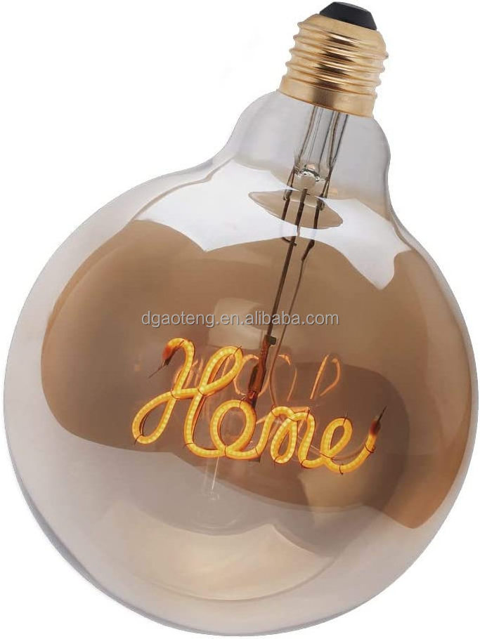 letter decoration led filament bulb customized led filament decorative bul