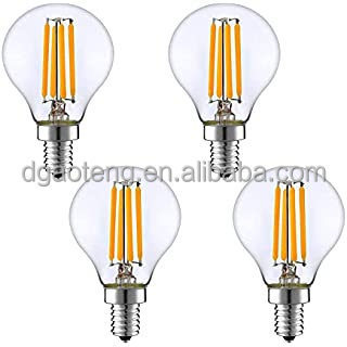 4W G45 Dimmable Candelabra LED Bulb  2700K Warm White 400LM   E14 Base Lamp  G45 Clear Glass Globe Bulb   40W Incandescent Repla