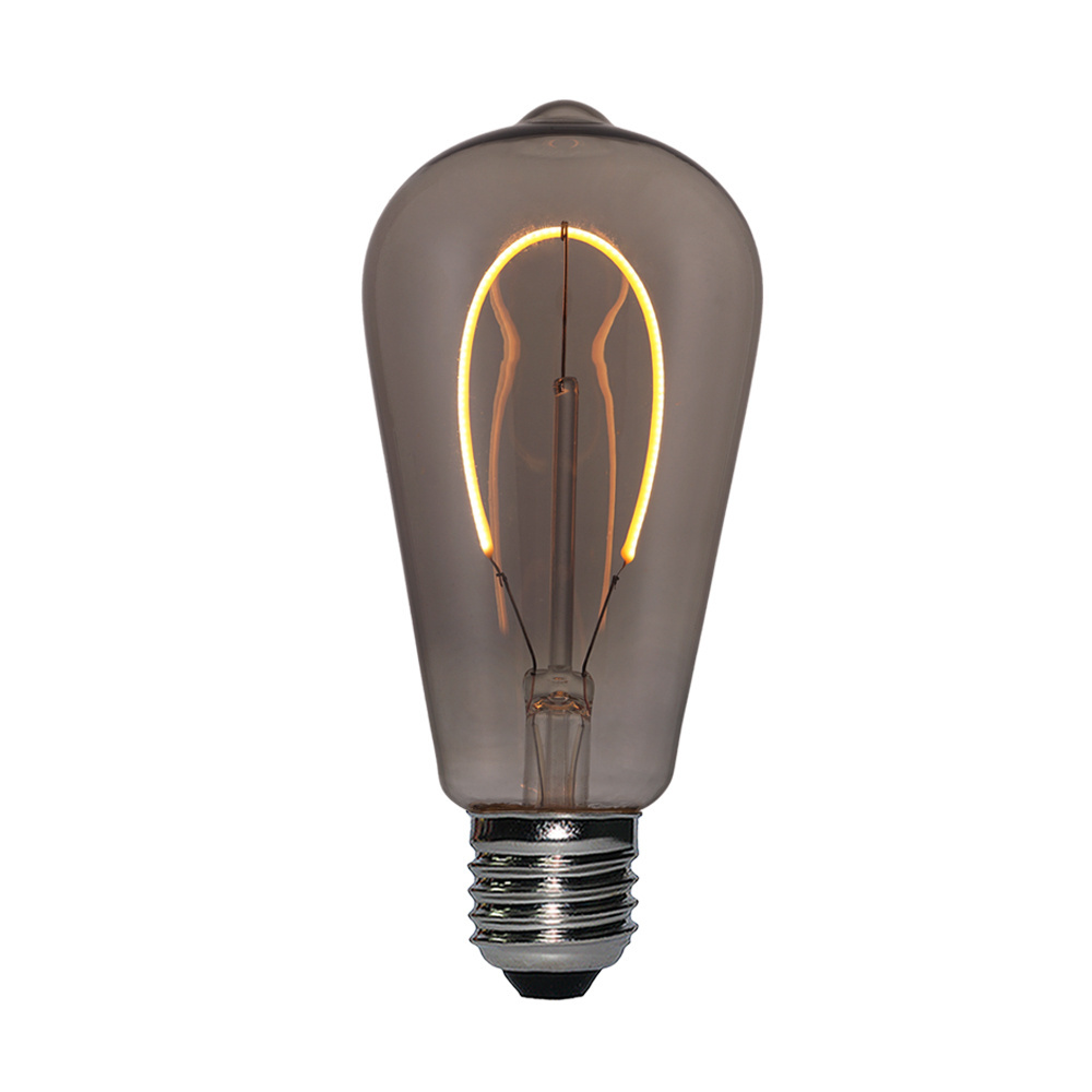 ST64 Edison Retro Style Indoor Lighting Bulb 220V3W E27 Base Cafe Decoration Bulb Flexible LED Filament Bulb 2200K