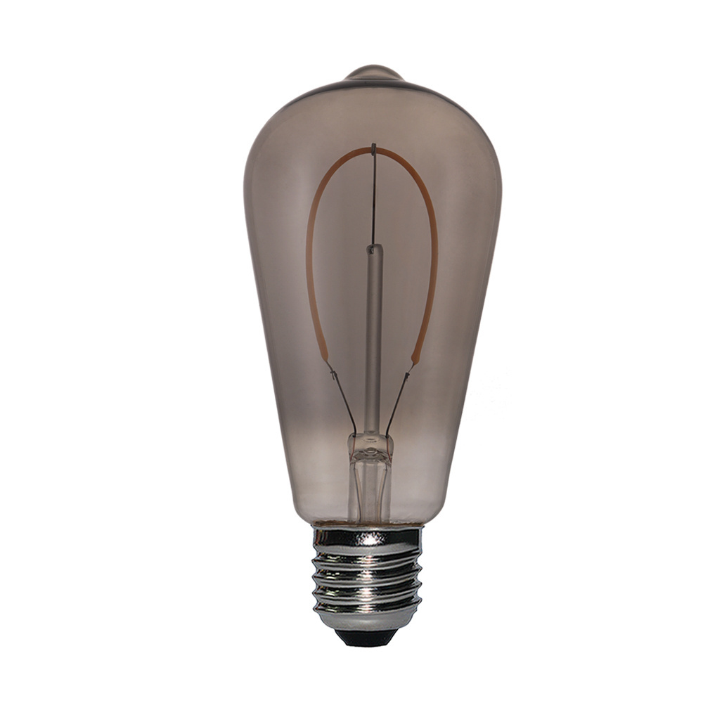 ST64 Edison Retro Style Indoor Lighting Bulb 220V3W E27 Base Cafe Decoration Bulb Flexible LED Filament Bulb 2200K