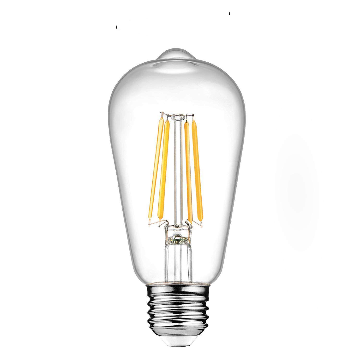 ST64 LED Edison Incandescent Light Bulbs E26  E27 Base Dimmable Decorative Antique Filament Light Bulbs