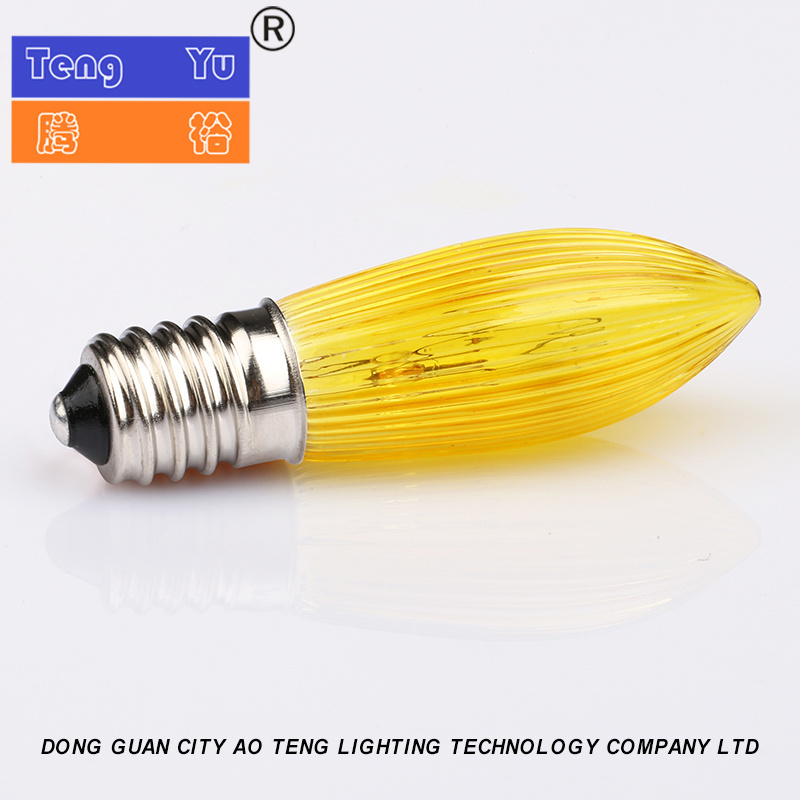 Hot sale E10 C6 candle bulb Christmas Day decoration bulb 8V3W, 12V3W, 24V3W, 34V3W, 55V3W string lights outdoor