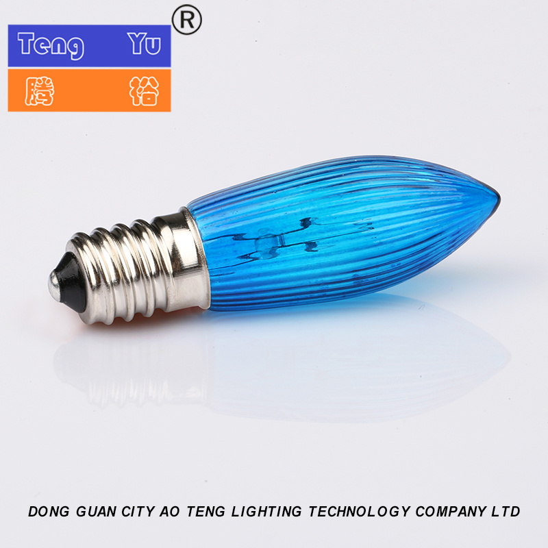 Hot sale E10 C6 candle bulb Christmas Day decoration bulb 8V3W, 12V3W, 24V3W, 34V3W, 55V3W string lights outdoor