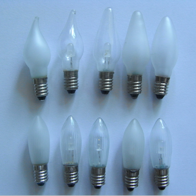 C6 e10 candle led decorative light bulb 8-55V Christmas replacement bulb