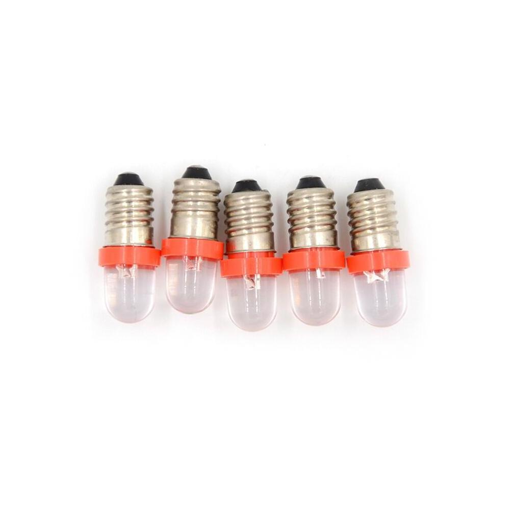 lot Low Power Light Bulb Consumption E10 LED Screw Base Indicator Bulb Cold White 6V/12V/24V DC