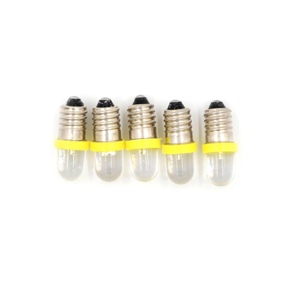 lot Low Power Light Bulb Consumption E10 LED Screw Base Indicator Bulb Cold White 6V/12V/24V DC