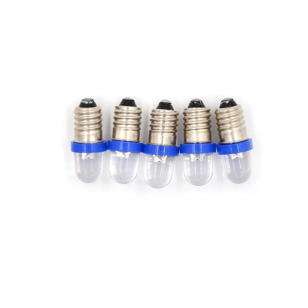 lot Low Power Light Bulb Consumption E10 LED Screw Base Indicator Bulb Cold White 6V/12V/24V DC