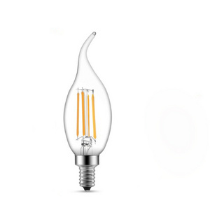 Dimmable/Non-dimmable C35 LED 4W filament bulb Led long filament bulbs 4W e14 socket Edison led light bulb