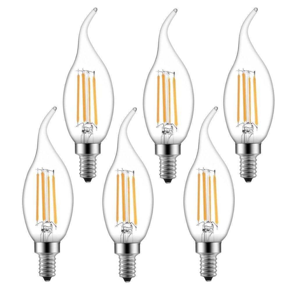 Dimmable/Non-dimmable C35 LED 4W filament bulb Led long filament bulbs 4W e14 socket Edison led light bulb