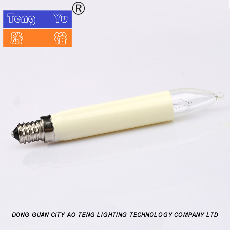 T15 Filament Top Candle Bulb 12V3W, 16V3W, 34V3W, 55V3W, Christmas decoration candle bridge bulb