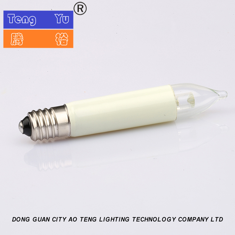 T15 Filament Top Candle Bulb 12V3W, 16V3W, 34V3W, 55V3W, Christmas decoration candle bridge bulb