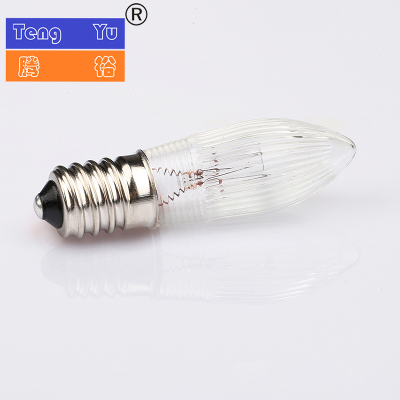 Christmas candle bridge replacement bulb E10 C6 warm white candle bulb 12V3W, 24V3W, 34V3W outdoor light string replacement bulb