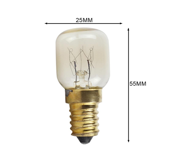 Hot Sale T25 220V-230V High Temperature 15w/25w 300 Degree Ses E14 Oven Toaster/ Steam Light Bulbs / Cooker Hood Lamps