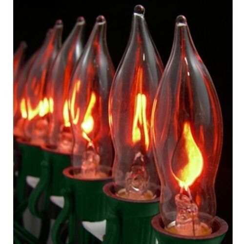 C18 Flicker Flame String Light Bulbs 230V2.5W E12 base candle holder decorative bulb