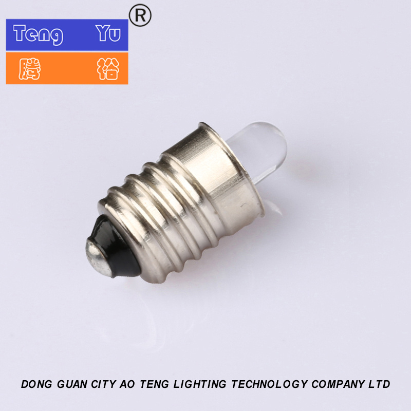 T9X23mm mini flashlight replacement bulb DC3V warm white light e10 spiral base medical led