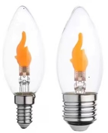 clande  LED   flame   E10    E12   E14  E17   E26   E27    3V  5V   120V   240V