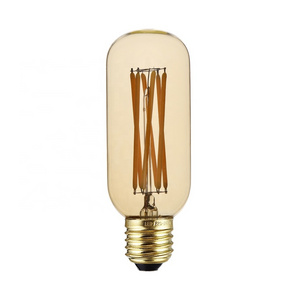 T45 E27 base Edison LED 6W flexible filament bulb 2700K warm white light 60W equivalent dimmable interior decoration bulb