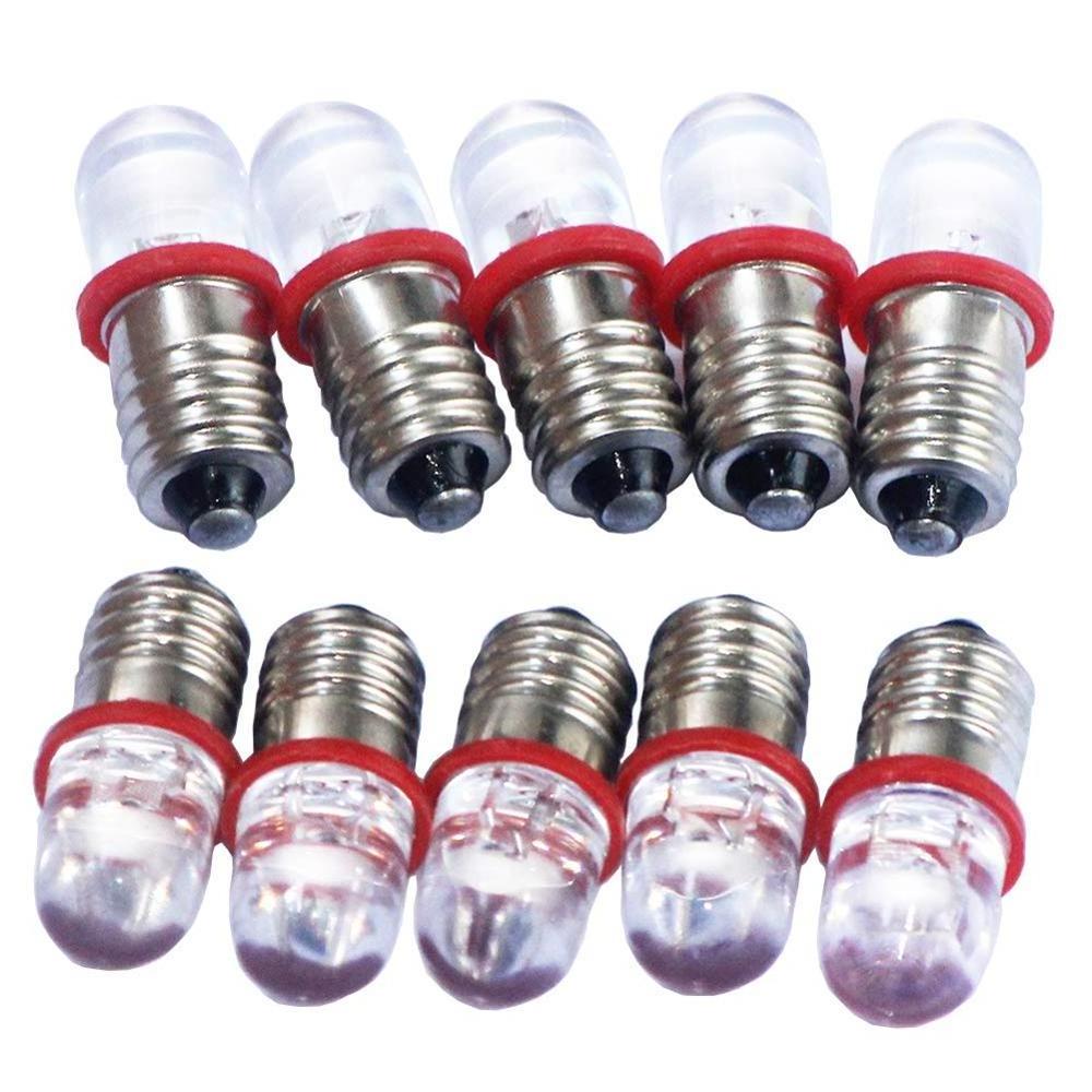 LED E10 Screw bulb warning signal bulb E10 DC 3V/3.8V/4.5V physical experiment small light bulb