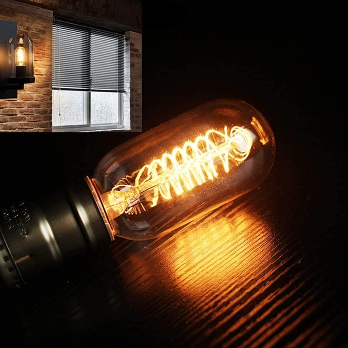 T45 E27 Retro Tubular Bulb 220V40W Edison Warm White Light Indoor Lighting Decorative Bulb