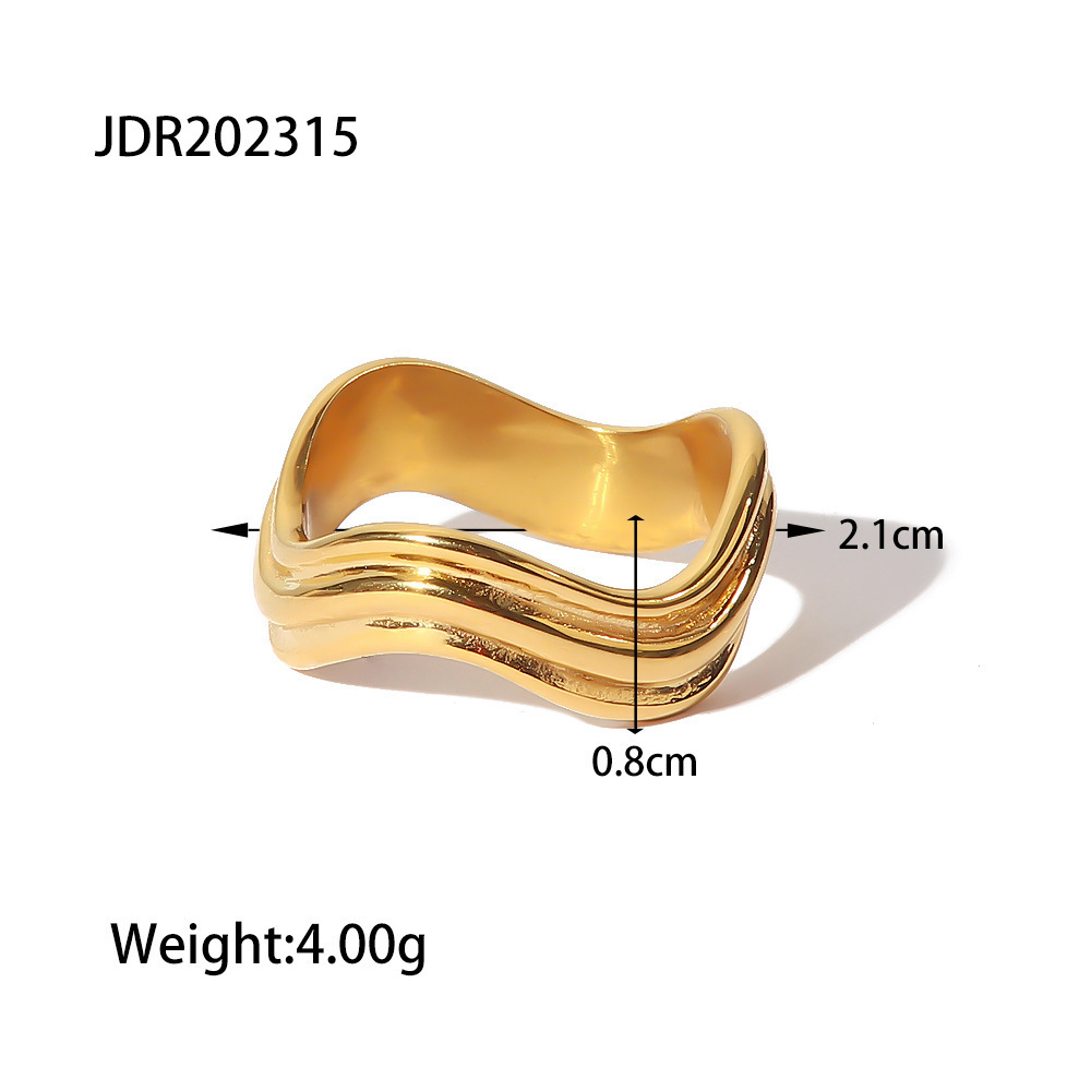 Wholesale waterproof stainless steel ring 18k gold plated party romantic stainless steel ring for women