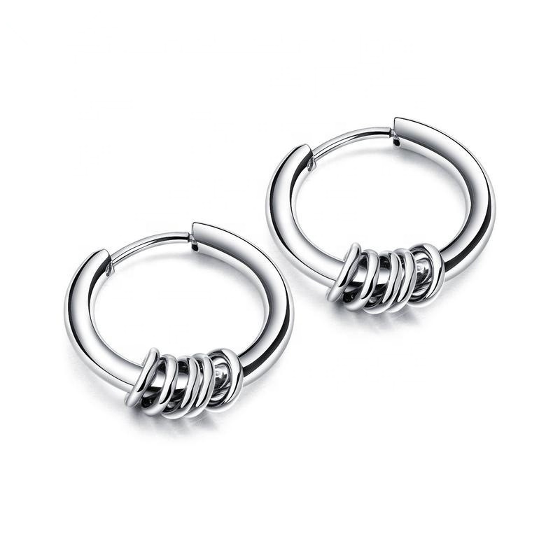 Cheapest Factory Price Hoop Stainless Steel Men Earrings