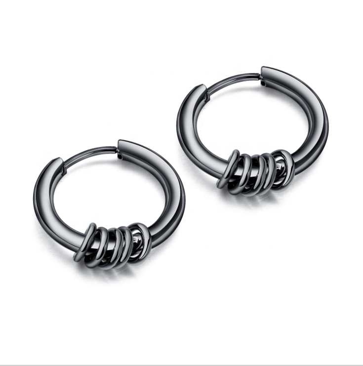 Cheapest Factory Price Hoop Stainless Steel Men Earrings