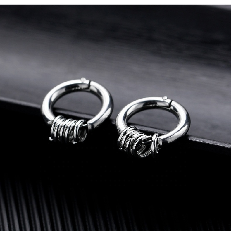 Cheapest Factory Price Hoop Stainless Steel Men Earrings