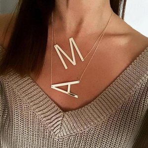 Letter Name Plate Necklace Personalised any Name 11 Font Style for Girls Choose Women Jewelry Custom Stainless Steel Fashion Men