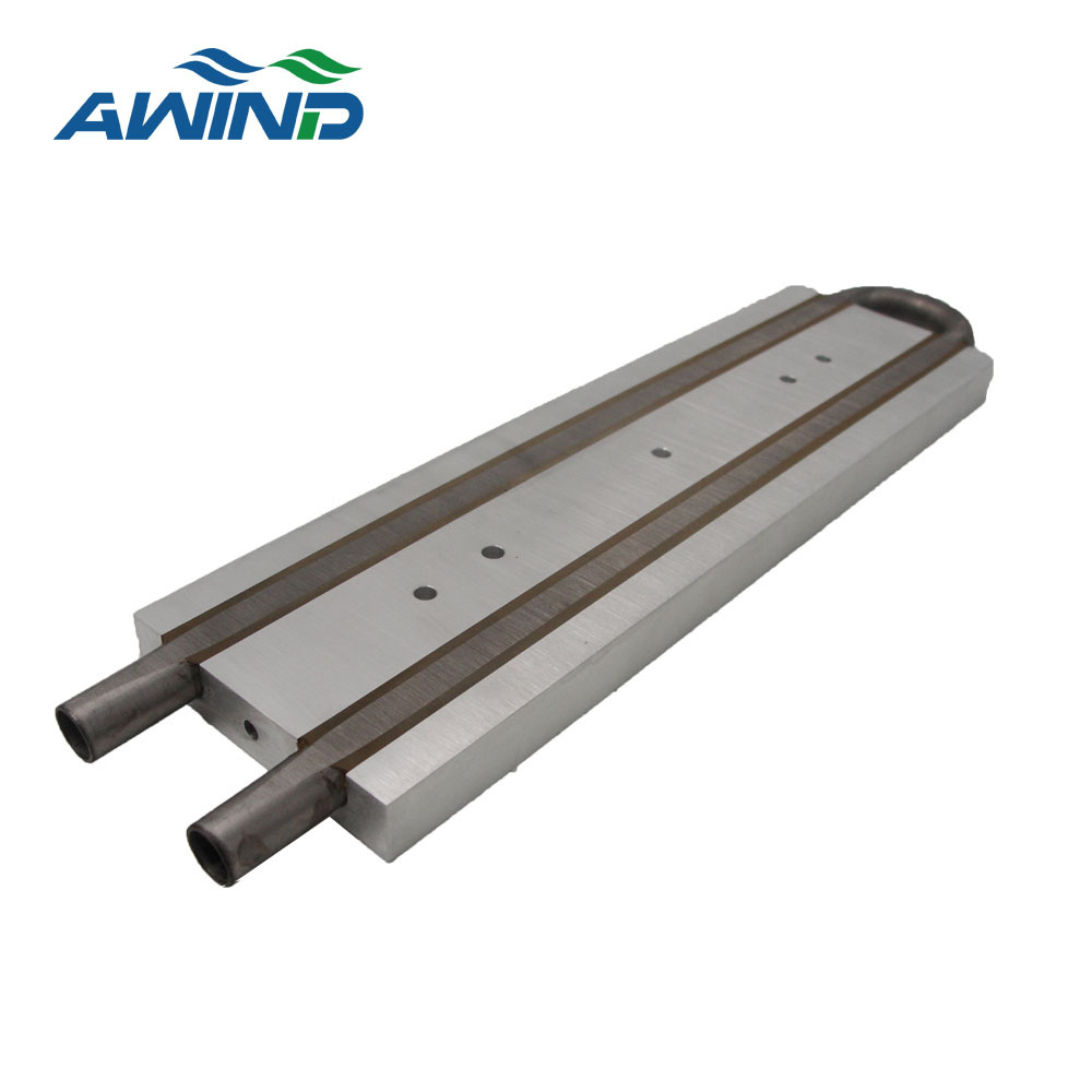 Liquid cold plate with stainless steel electrical plate type tubular heat exchanger for aluminum liquide water cooling heatsink