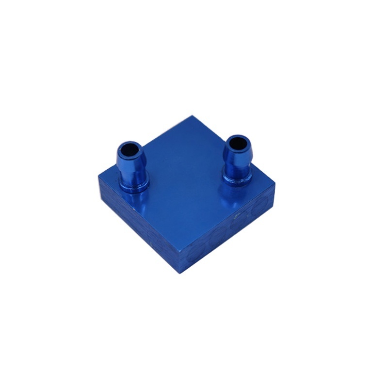 OEM custom brazing aluminum copper water cooling heat sink aio 40x40 cpu blue liquid cooler block aluminium 3060 waterblock 50mm