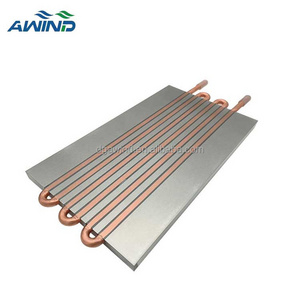 Laser devices high power liquid cooling cold plate with custom copper heat pipe al6061 aluminum profile water cool heatsink tube