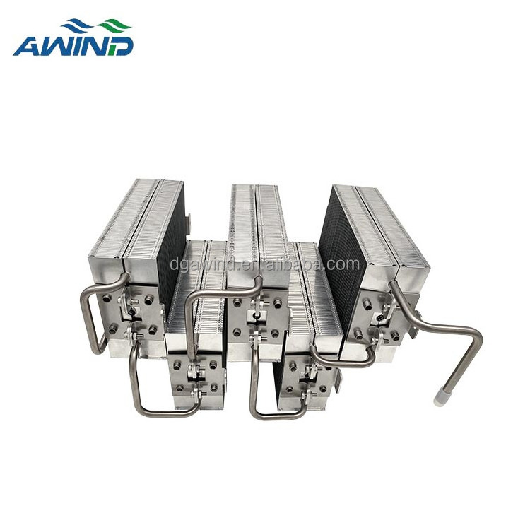 Stainless steel heat sink fanless walter cooler 320mm water cooling plate welded counterflow tubular heat exchanger