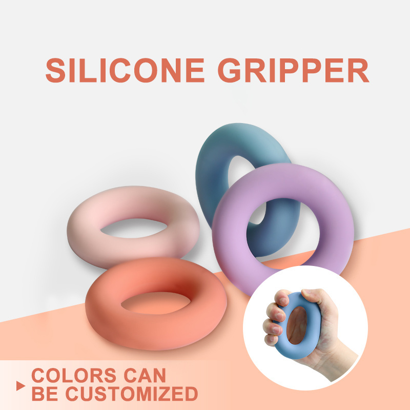 Wholesale Customized Multiple Resistances Silica gel Finger Training Exercise Hand Grip Ring