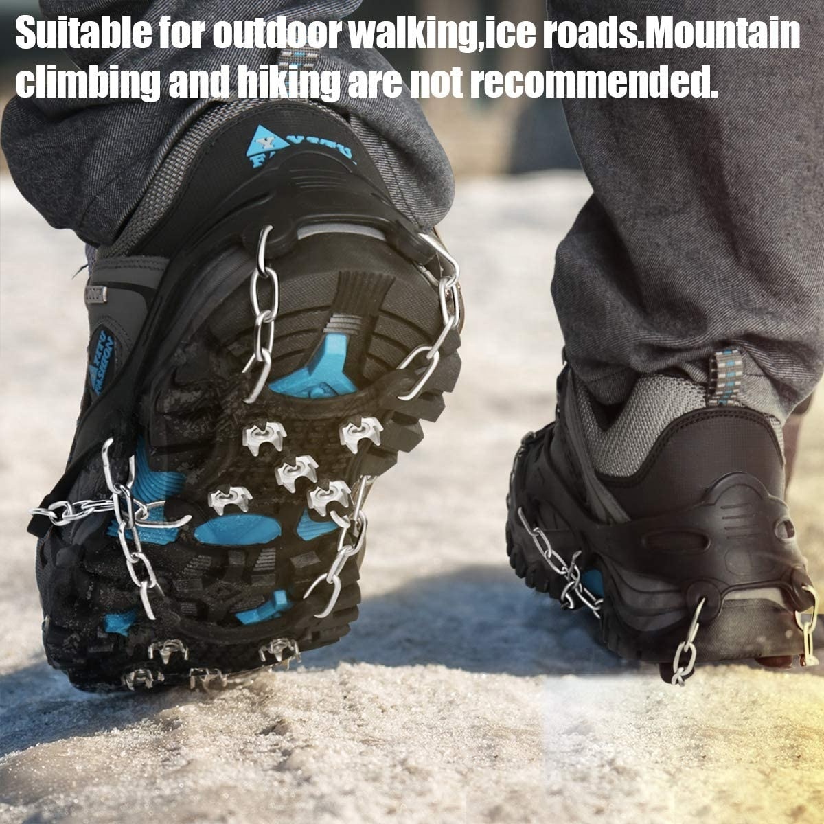 Factory outlet 12 tooth anti-slip stainless steel ice crampons shoe covers