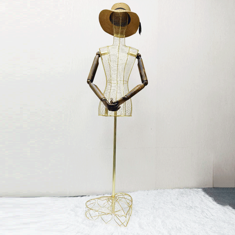 Half body dress form wire mannequin metal wire mannequin bust form