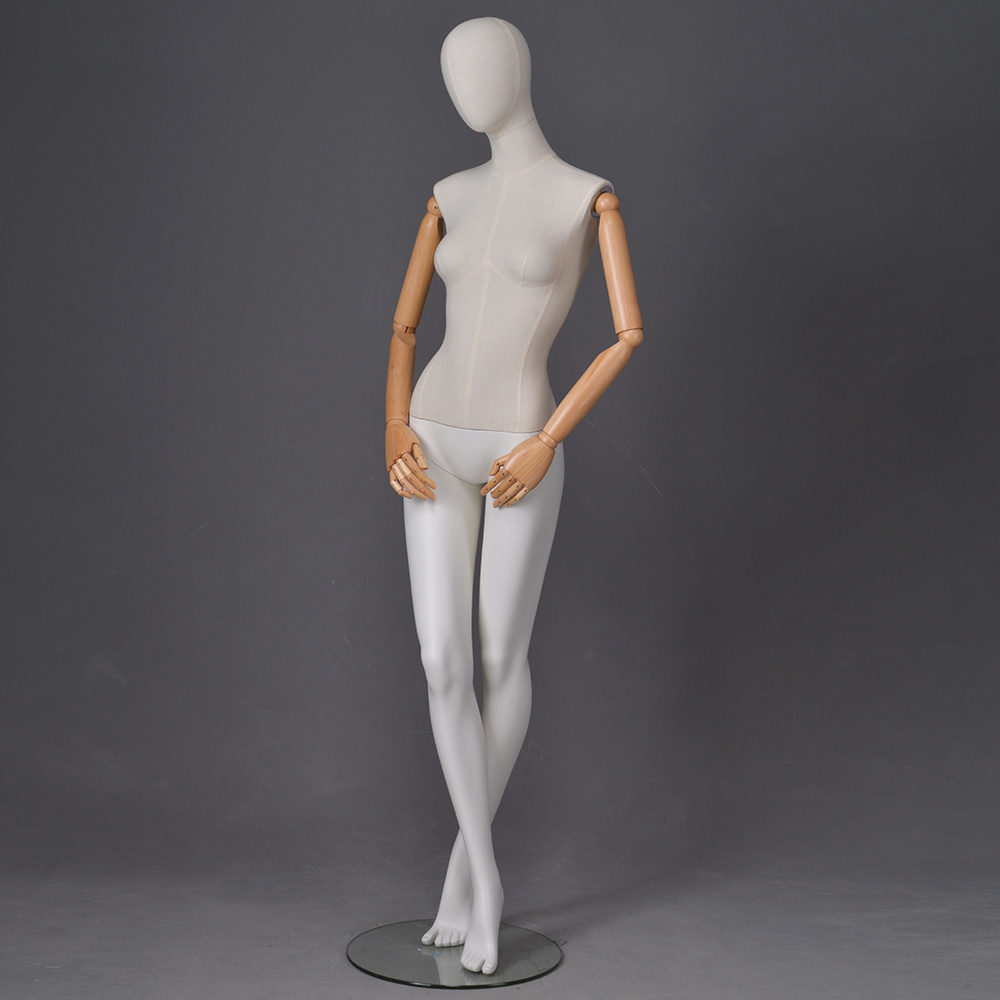 Fashion movable joints linen full body adjustable dressmaker tailoring mannequin