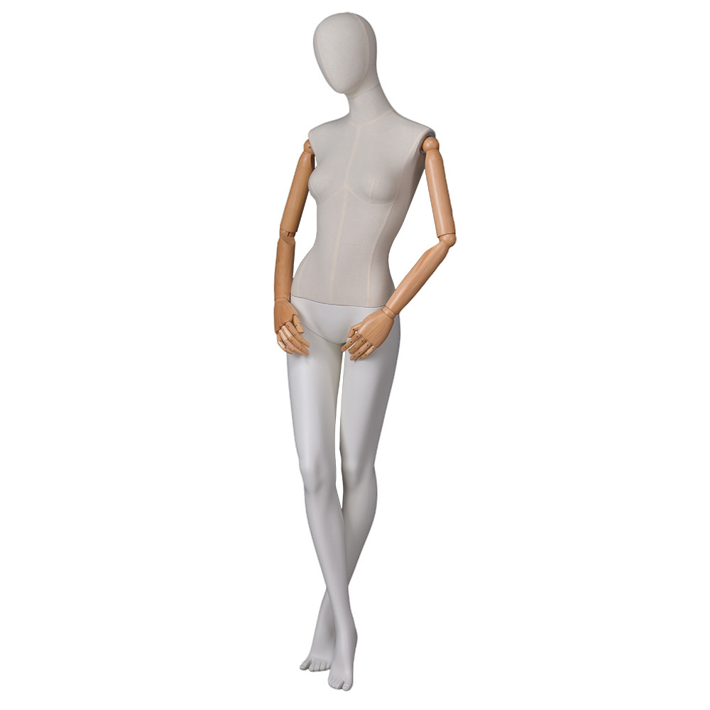 Fashion movable joints linen full body adjustable dressmaker tailoring mannequin