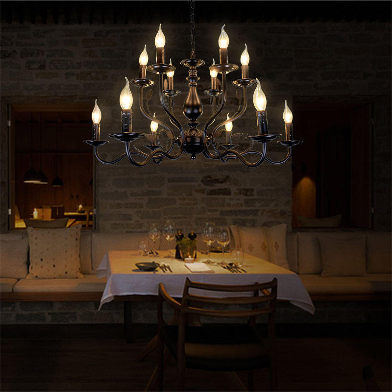 Good Quality Adjustable Light Lantern Study Cement Chandelier Modern