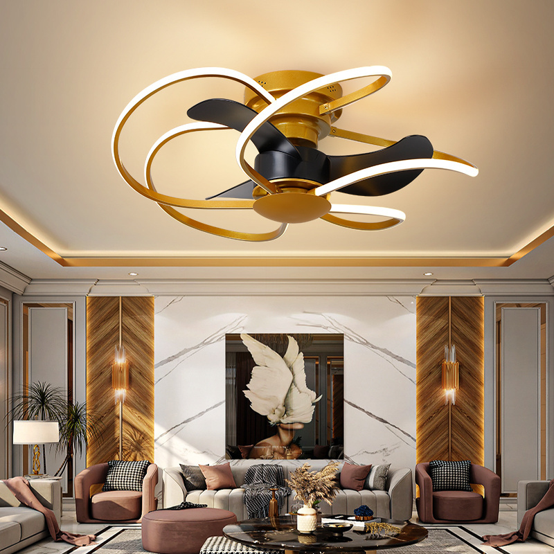 Bada  Invisible Fandelier Ceiling Fan Ventilateur De Plafond Ventilador De Techo Con Luz Large Ceiling Fans Light