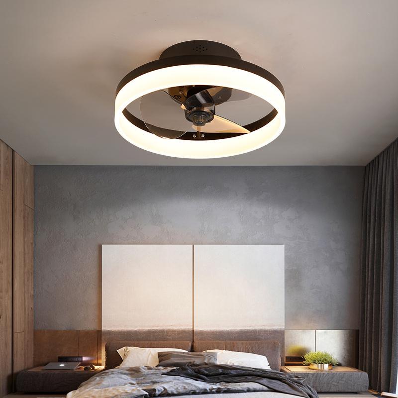 Bada New Square Bedroom Ceiling Led Fan Dc Ventilador Remote Control Led Light Ceiling Fan