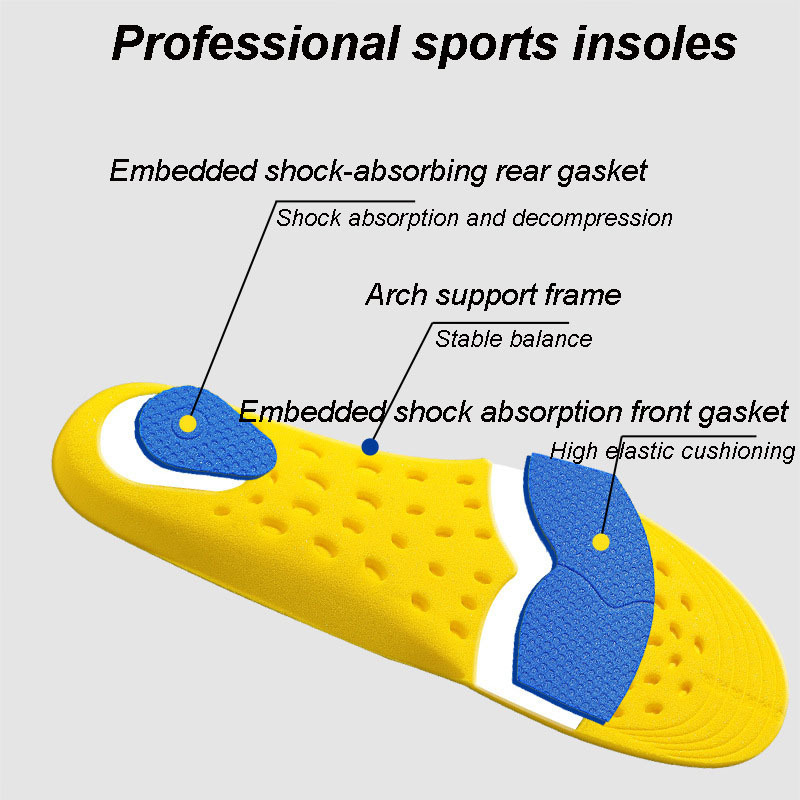 New memory foam insole orthopedic sports support pad foot care men and women orthopedic breathable running insole