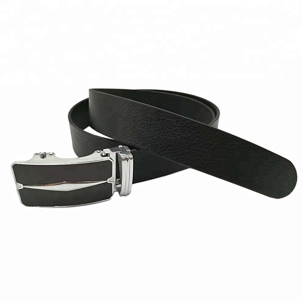 Adjustable Custom Top Quality Automatic Buckle Ratchet Genuine Leather Belt for Men