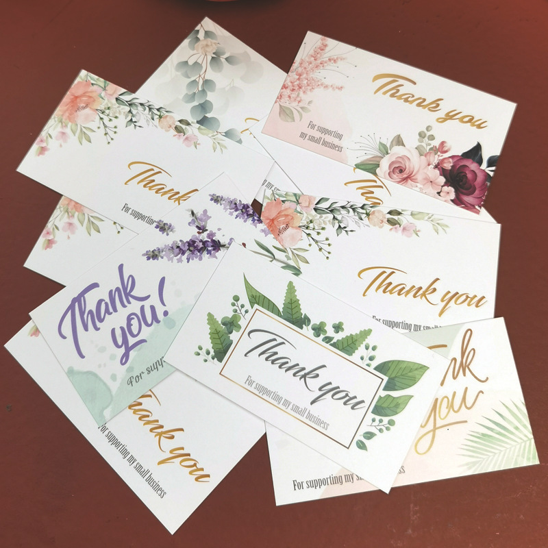 Wholesale Flowers Printing Blessings Gifts Baking Greeting Card Clothing Stores Feedback Small Business Gift Card For Thank You