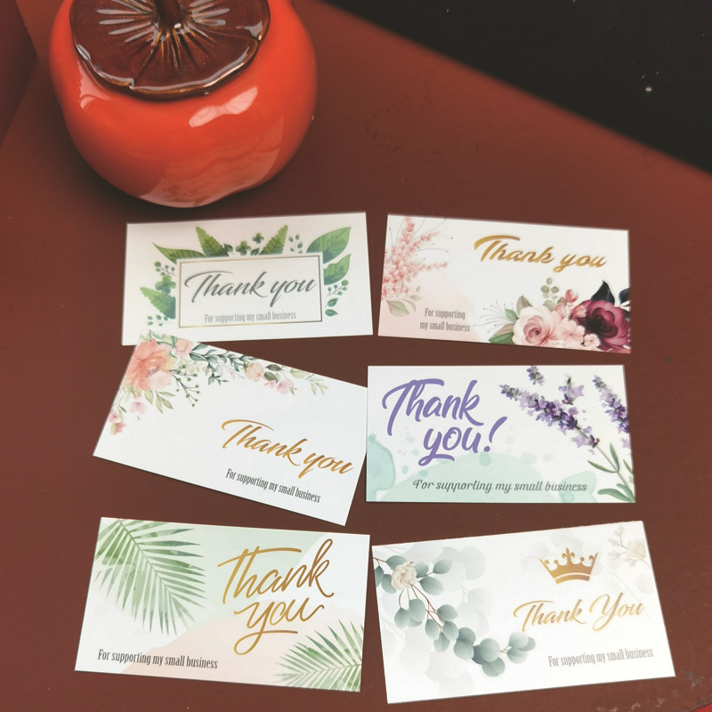 Wholesale Flowers Printing Blessings Gifts Baking Greeting Card Clothing Stores Feedback Small Business Gift Card For Thank You