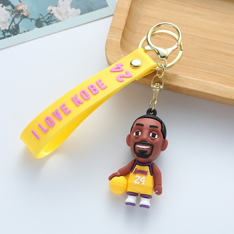 Cool 3D Kobe Lebron Curry Keychains Fashion Basketball Keychains Cute Bag Accessories Gift Colorful Cute Keychain