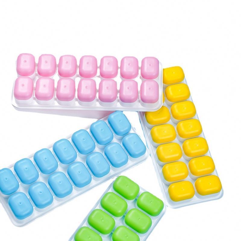 BPA Free 33 Cavities Plastic Mini Round Ice Ball Maker Mold Ice Cube Tray With Lid and Bin Ice Scoop